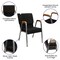 Flash Furniture Black Fabric Stackable Church Chair with Arms XU-DG-60156-BK-GG - alternate 9